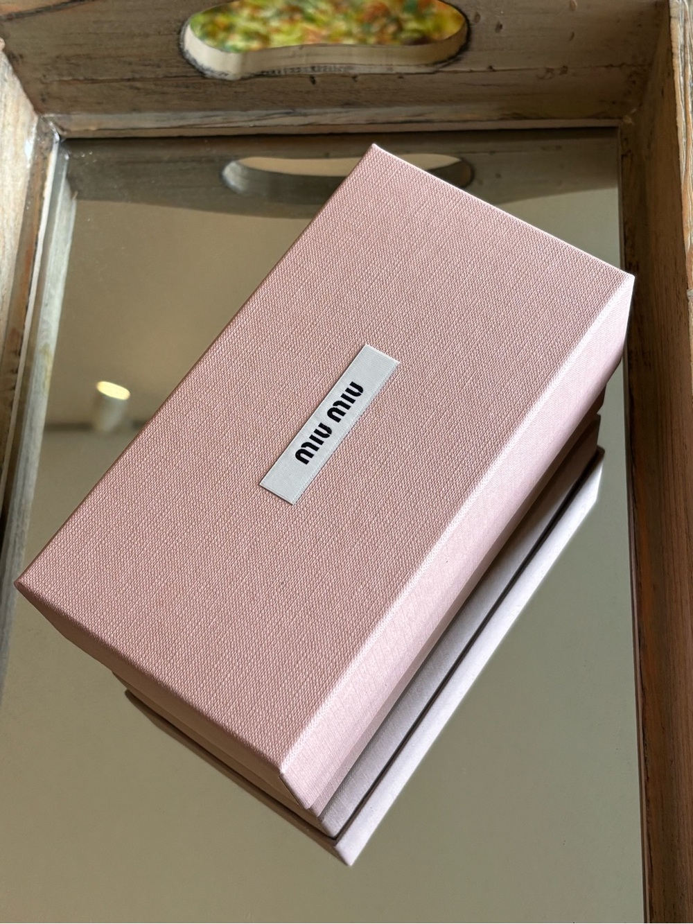 Miu Miu Pale Pink Textured Accessory Box